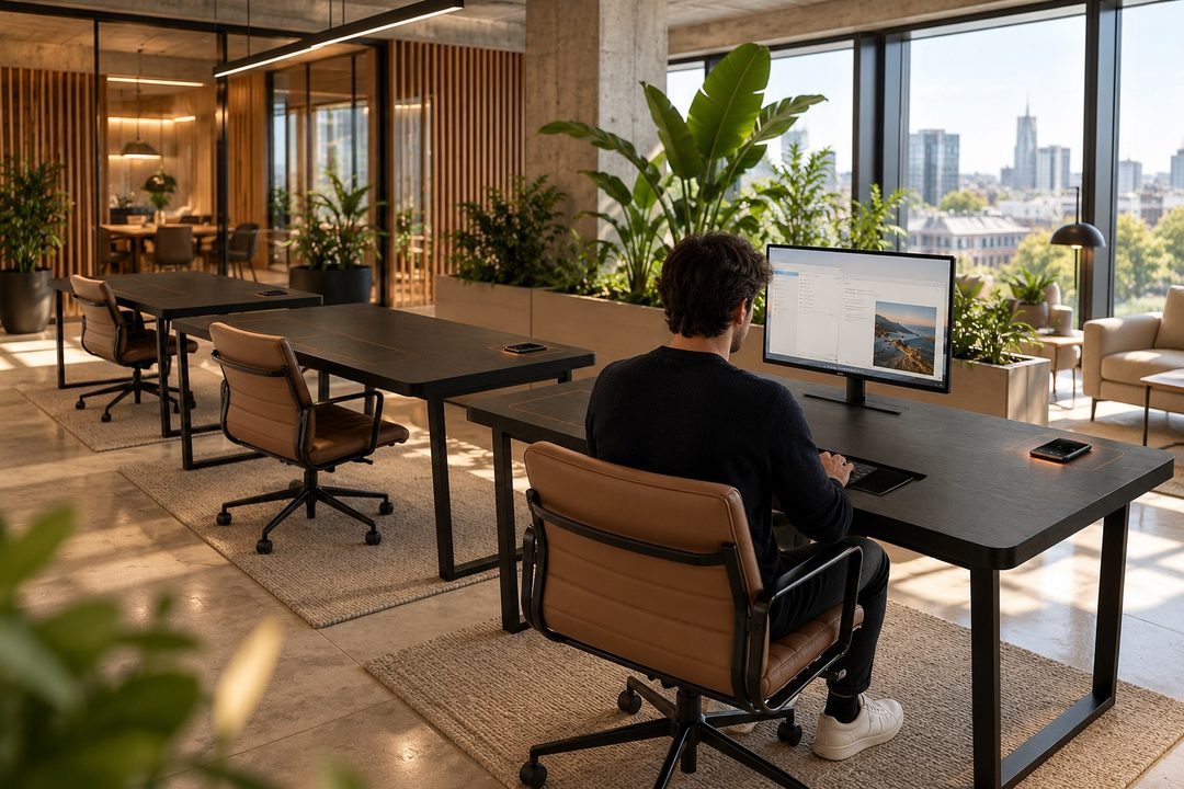In coworking spaces